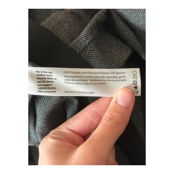 Eileen Fisher herringbone jersey ankle pull on legging Pants gray size Medium M - Picture 5 of 5